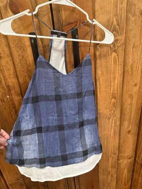 Tibi Plaid Racerback Tank Top‎ Size 0